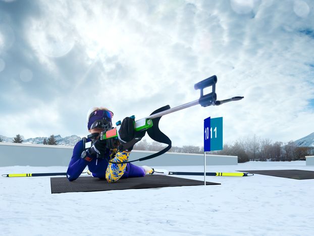 Dråper i rosa og blå toner