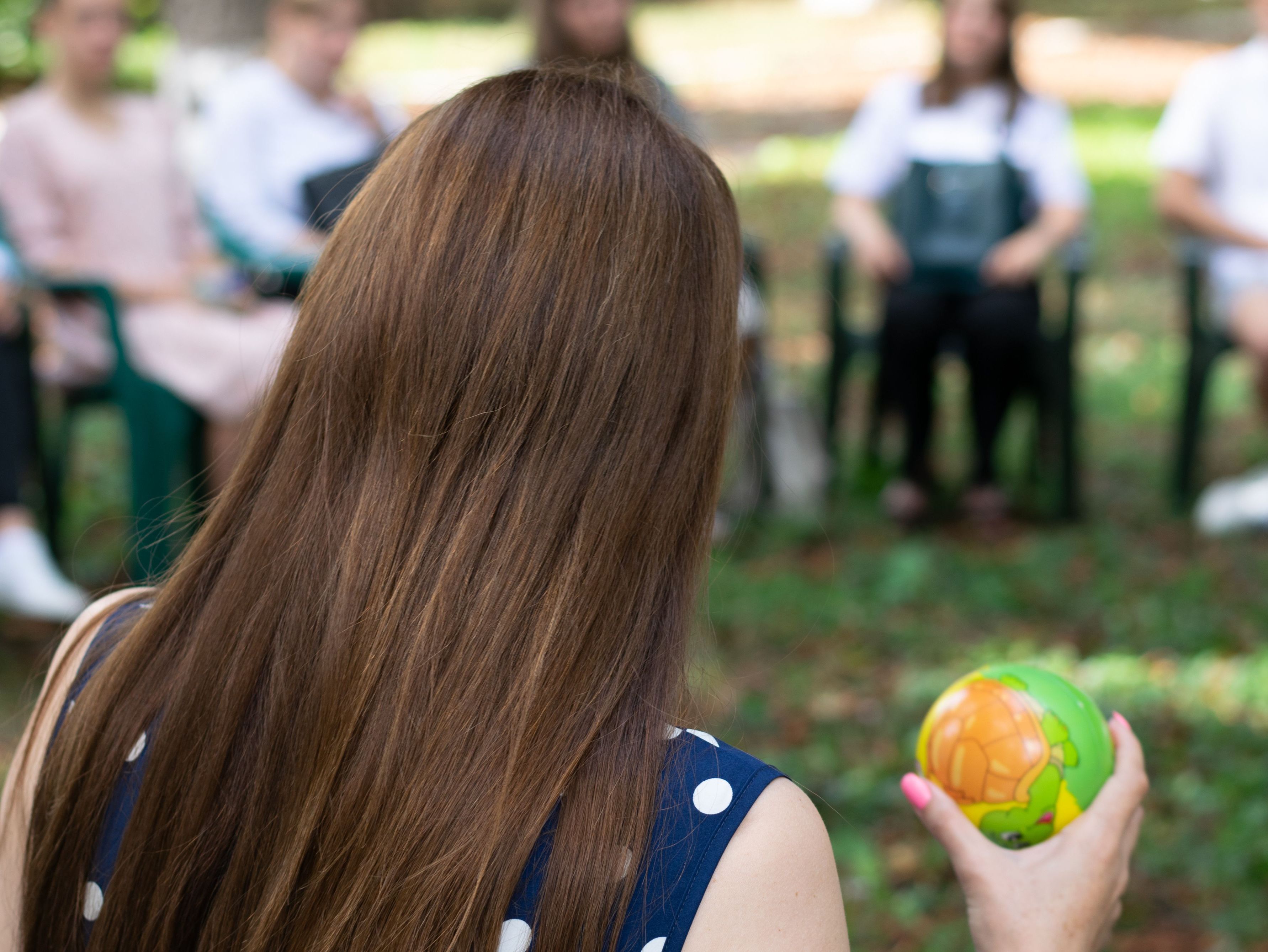 Dråper i rosa og blå toner